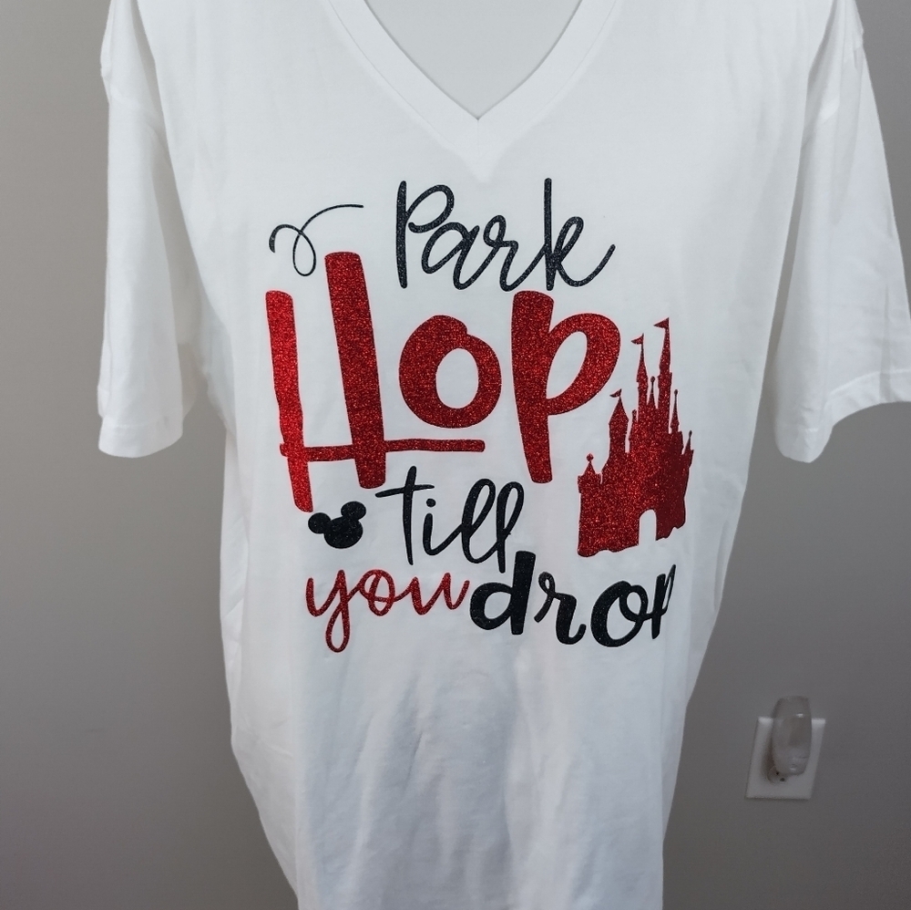 Disney Park Hop Till You Drop Sparkle Size 2XL Nwot